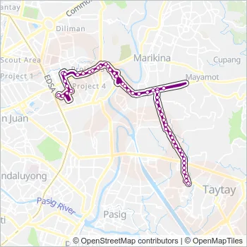 JEEP Bus Line Map