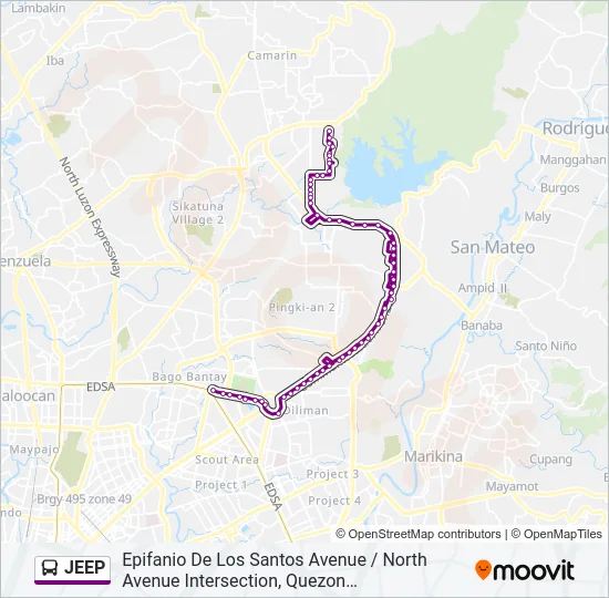 JEEP Bus Line Map