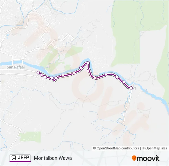 JEEP Bus Line Map