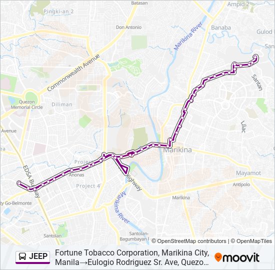 JEEP bus Line Map