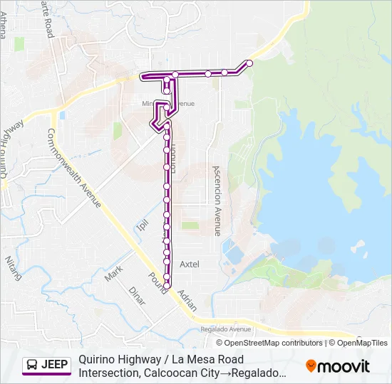 JEEP Bus Line Map