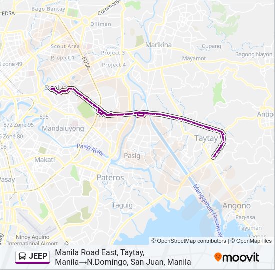 JEEP Bus Line Map