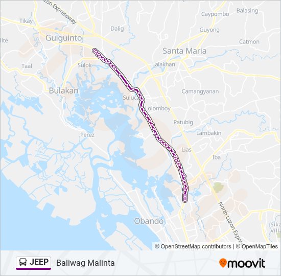 JEEP Bus Line Map