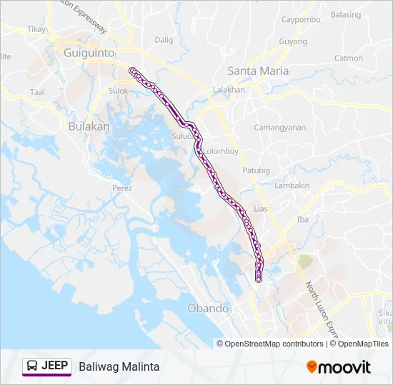 JEEP Bus Line Map