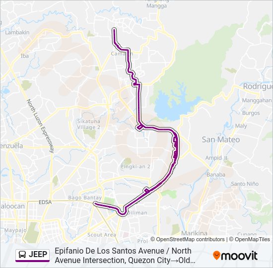 JEEP bus Line Map