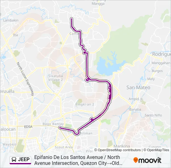 JEEP Bus Line Map