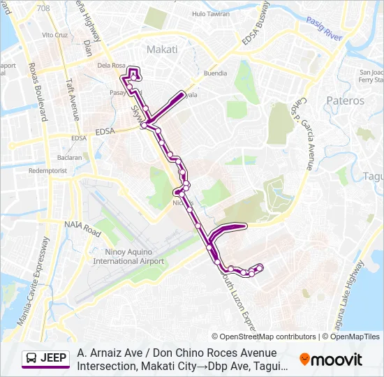 JEEP Bus Line Map