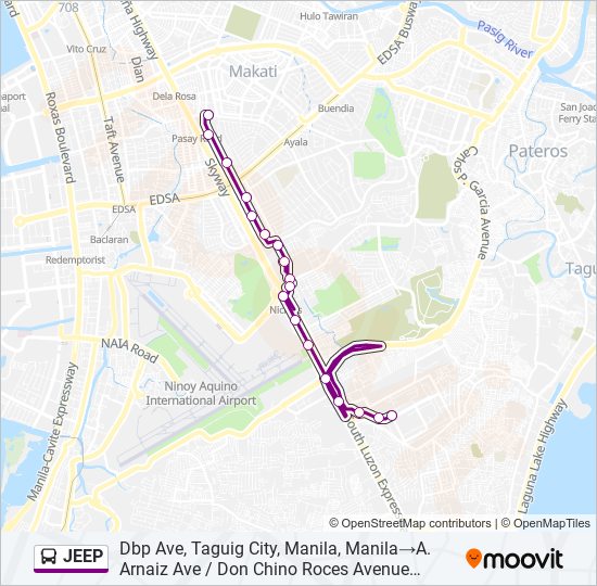 JEEP bus Line Map