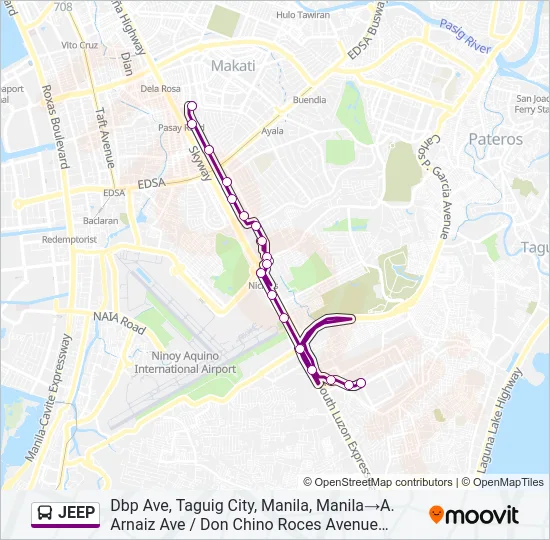JEEP Bus Line Map