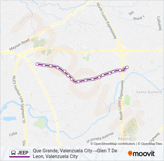 JEEP Bus Line Map