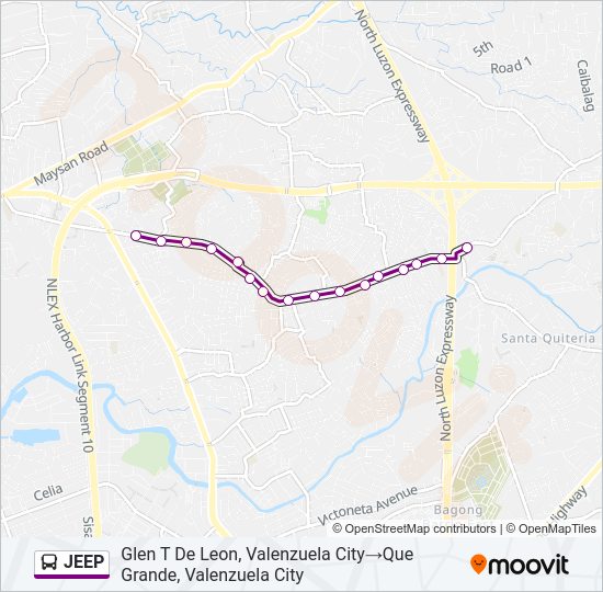 JEEP Bus Line Map