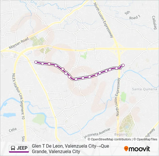 JEEP Bus Line Map