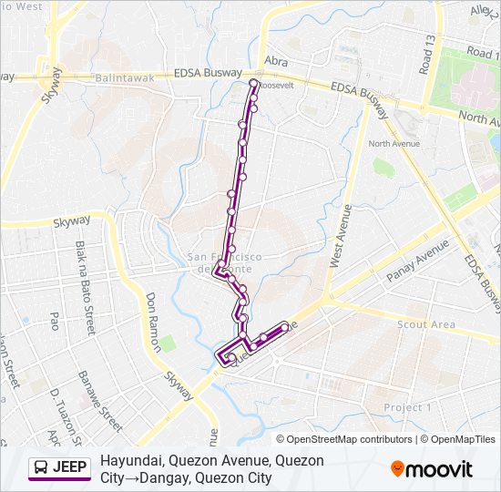 JEEP bus Line Map