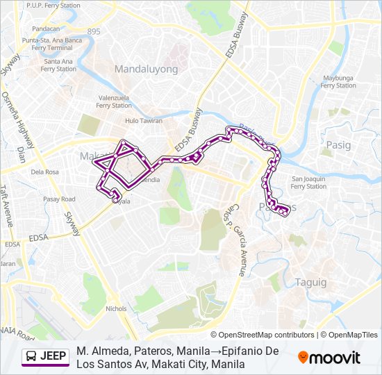 JEEP bus Line Map