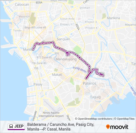 JEEP Bus Line Map