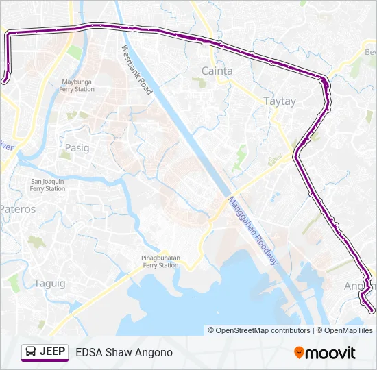 JEEP Bus Line Map