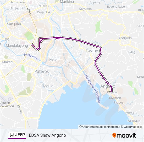 JEEP Bus Line Map