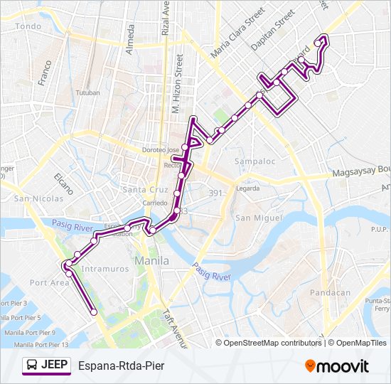 JEEP bus Line Map