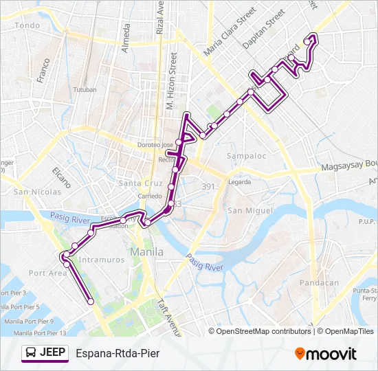 JEEP Bus Line Map
