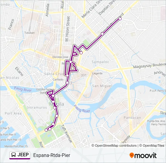 JEEP Bus Line Map