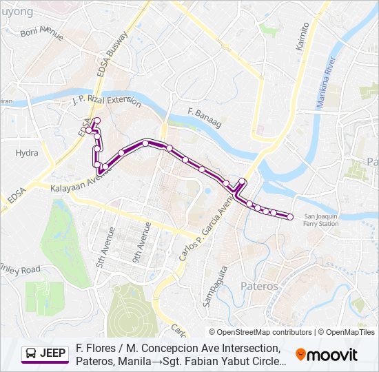 JEEP bus Line Map