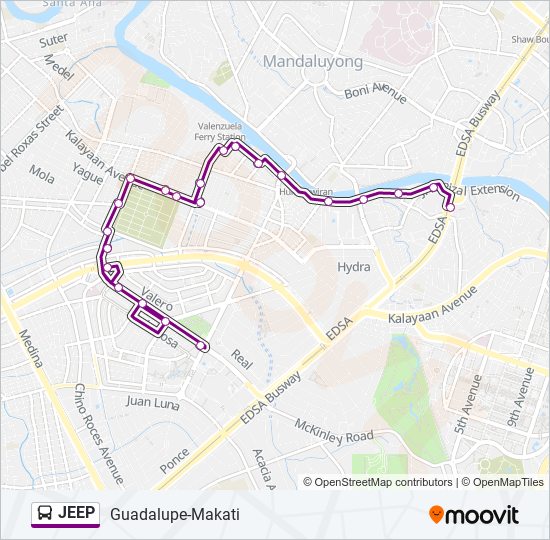 JEEP bus Line Map