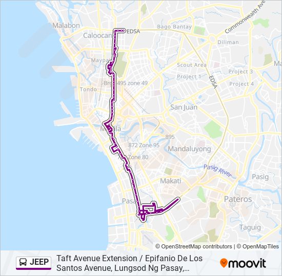 JEEP Bus Line Map