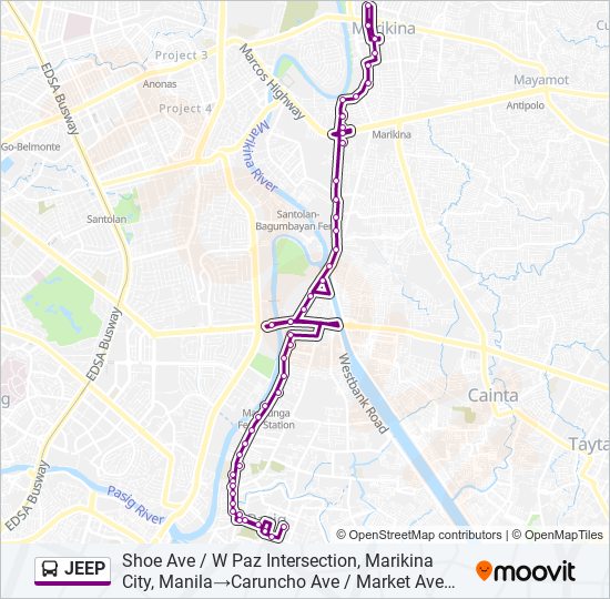 JEEP bus Line Map