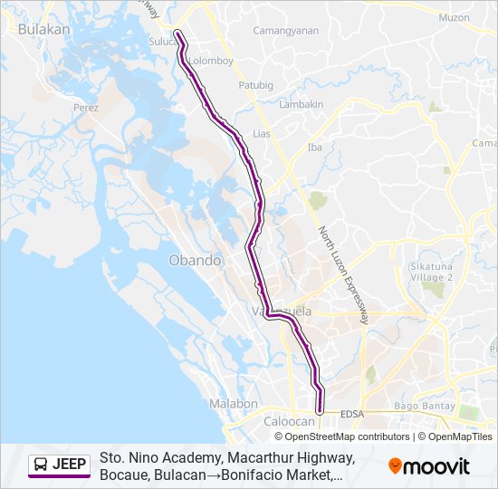 JEEP bus Line Map