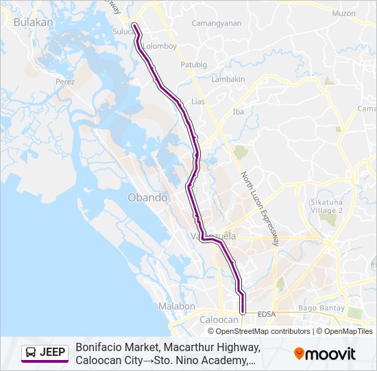 JEEP Bus Line Map