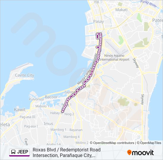 JEEP Bus Line Map