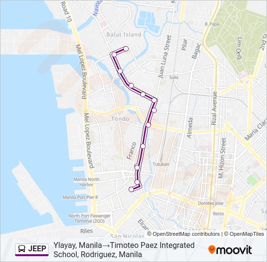 JEEP Bus Line Map