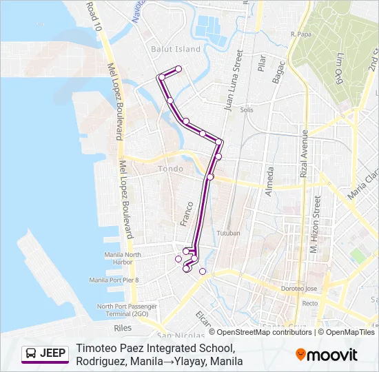 JEEP Bus Line Map
