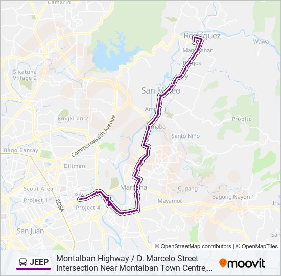 JEEP bus Line Map