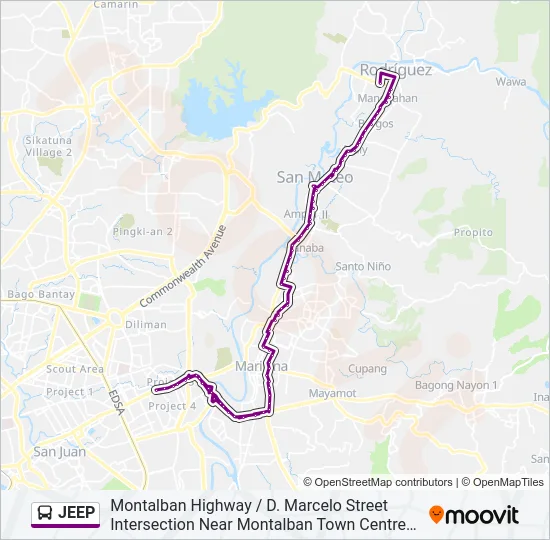 JEEP Bus Line Map