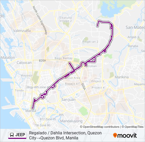 JEEP bus Line Map