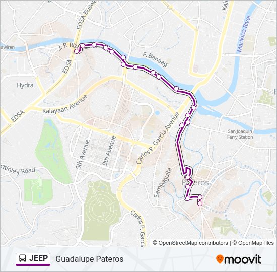 JEEP Bus Line Map