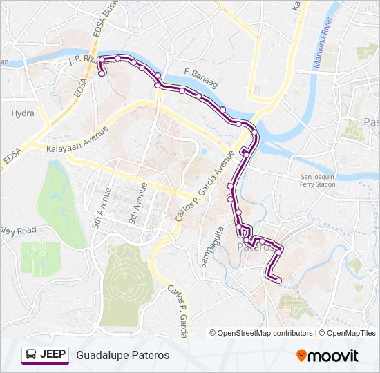 JEEP Bus Line Map