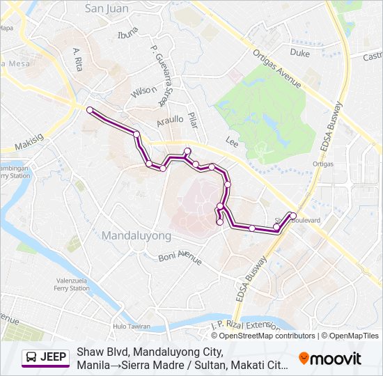 JEEP bus Line Map