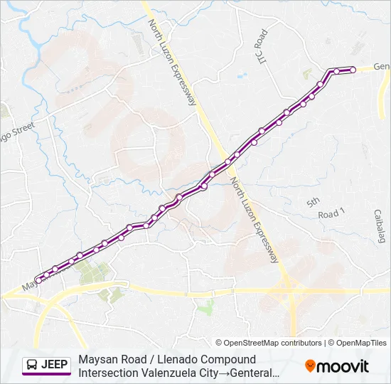 JEEP Bus Line Map