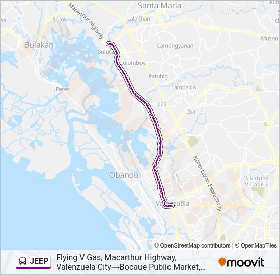 JEEP Bus Line Map