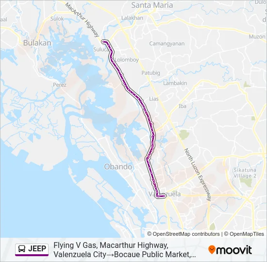 JEEP Bus Line Map