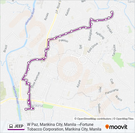 JEEP bus Line Map