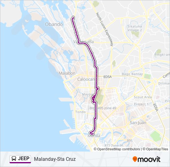 JEEP Bus Line Map