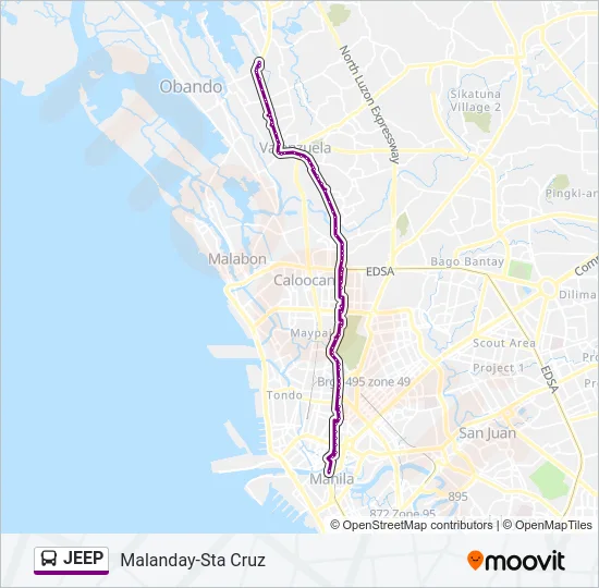 JEEP Bus Line Map