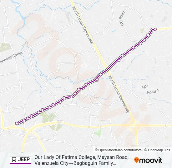JEEP Bus Line Map