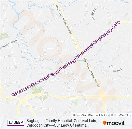 JEEP Bus Line Map
