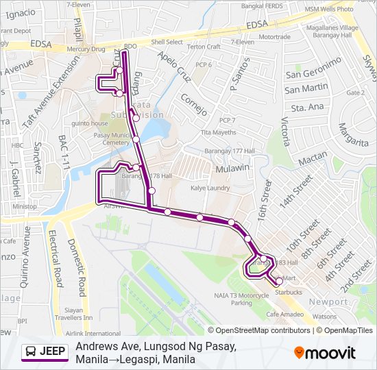 JEEP bus Line Map