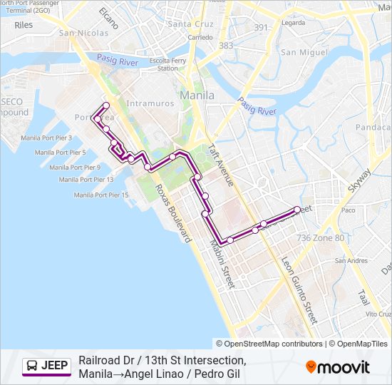 JEEP bus Line Map