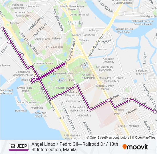 JEEP Bus Line Map